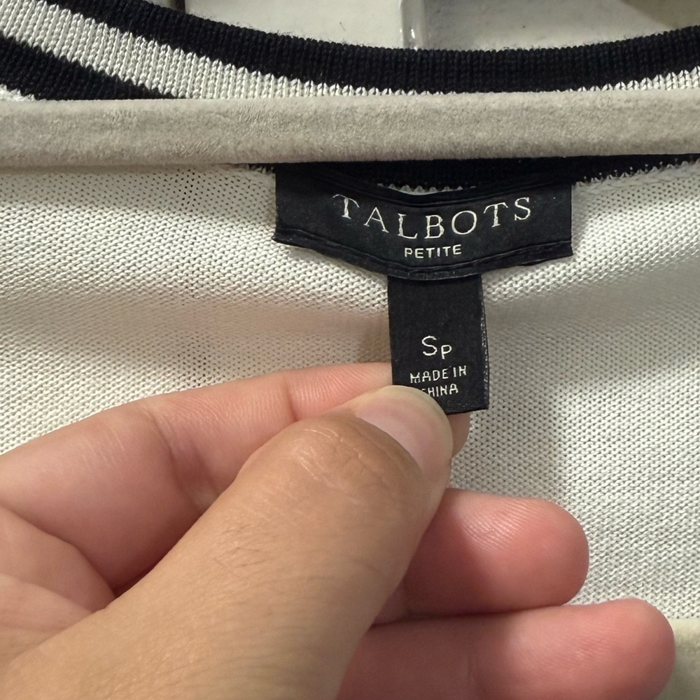Talbots TOILE WOVEN CARDIGAN - Picture 5 of 7